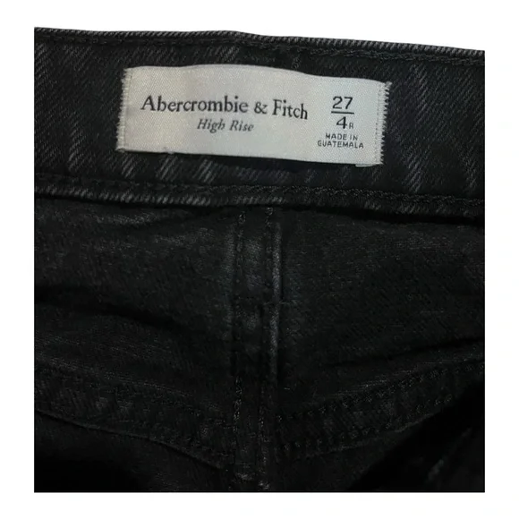 Black Abercrombie Retro flare high rise jeans - Picture 3 of 3